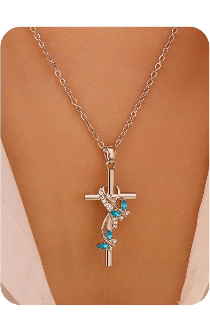 Blessed Cross Sterling Silver Necklace