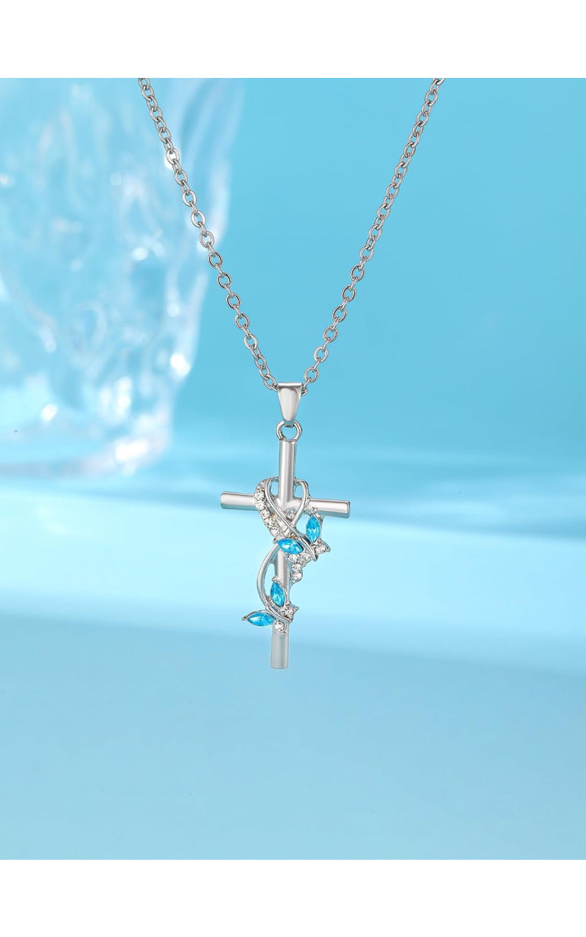 Blessed Cross Sterling Silver Necklace