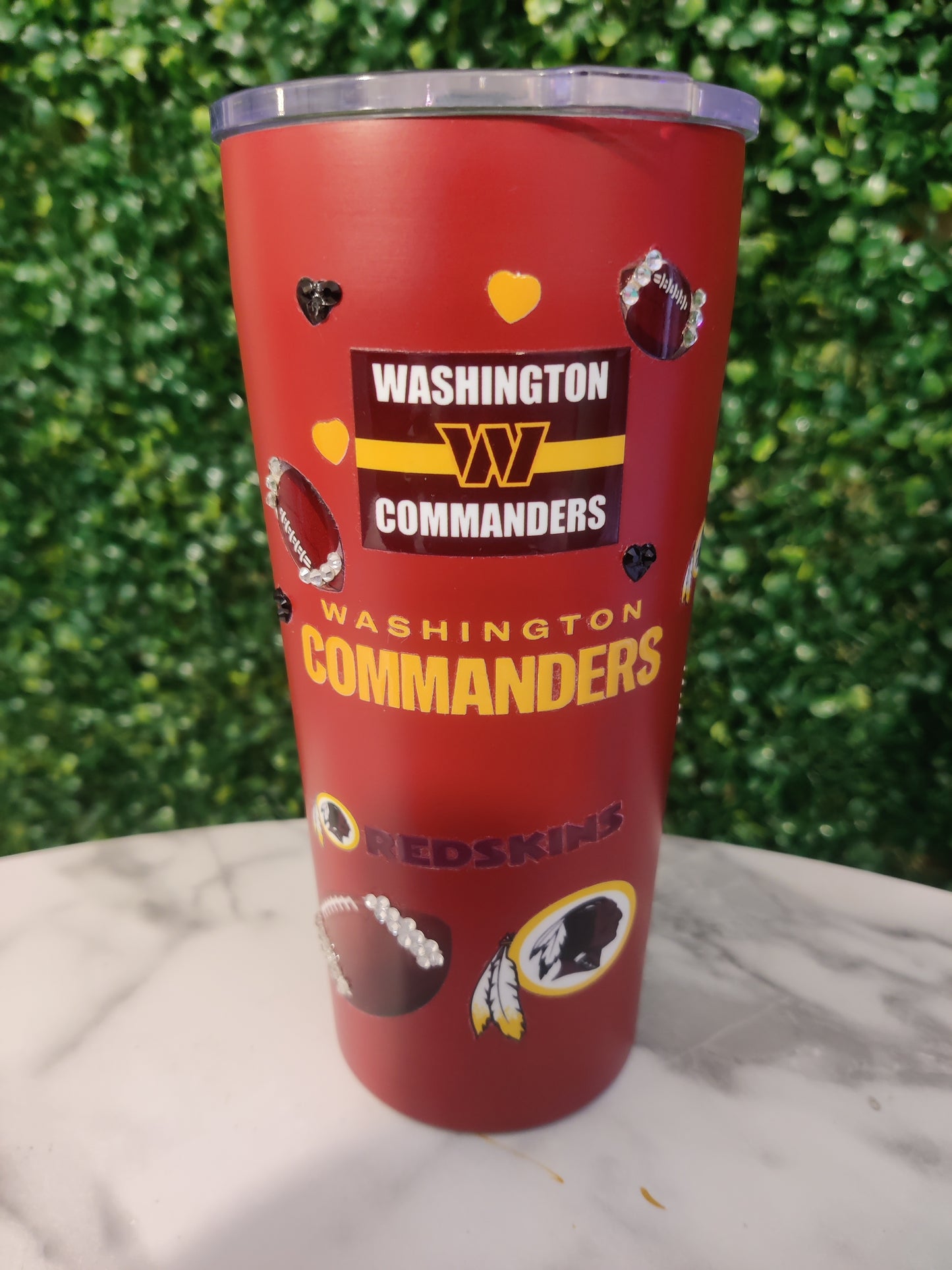 Commanders Bling Double Wall Vacuum Insulated Travel Tumbler – 20 oz