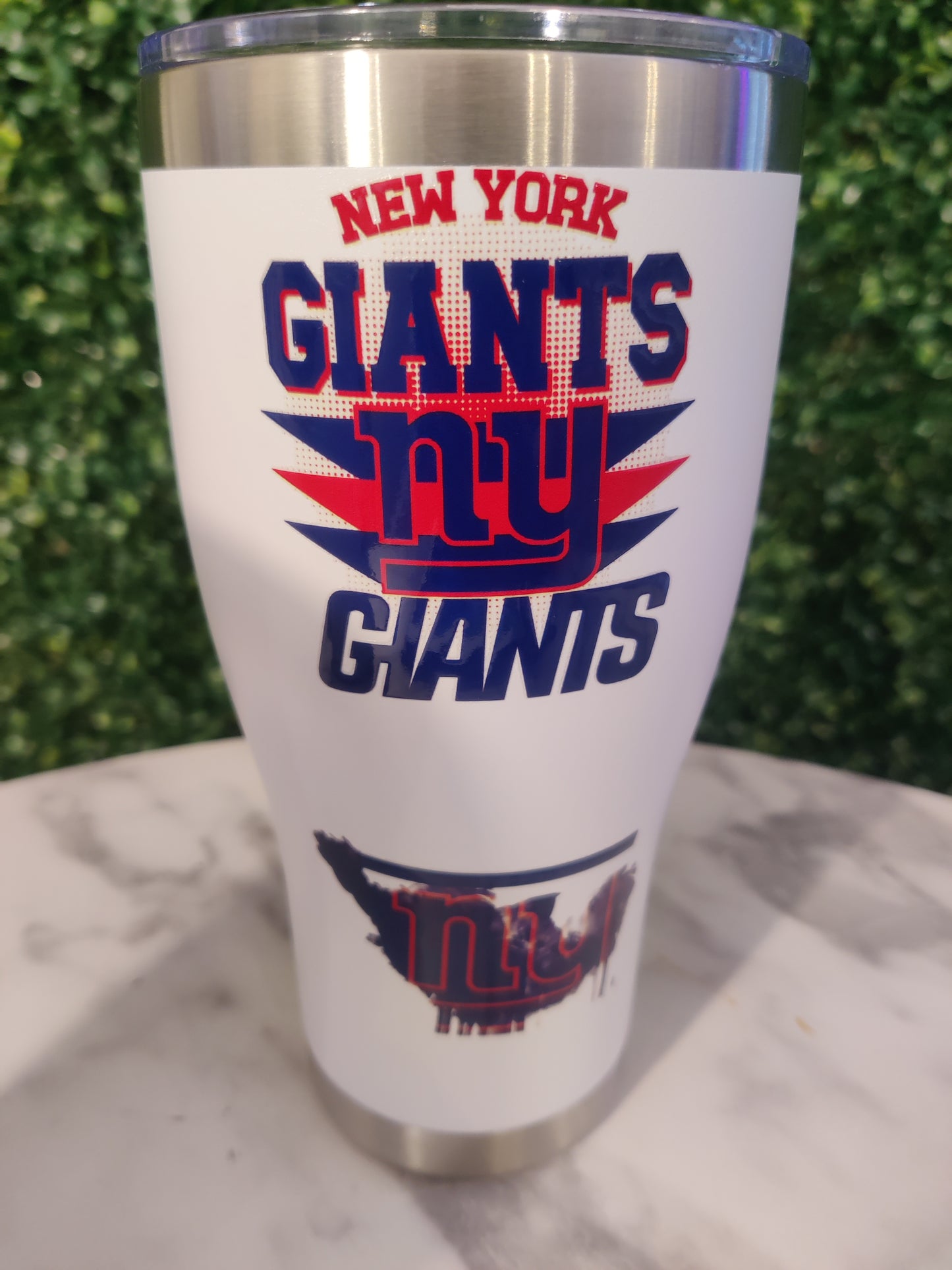 NY Giants 30 oz Double Wall Stainless Steel Tumbler