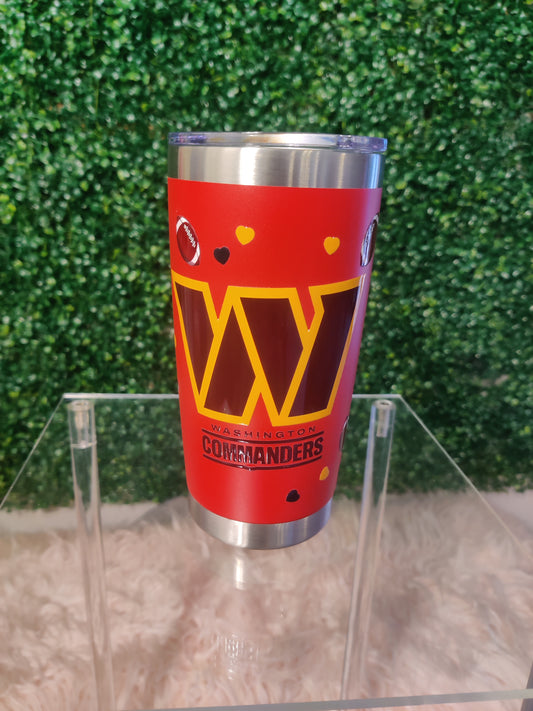 Commanders Double Wall Vacuum Insulated Travel Tumbler – 20 oz