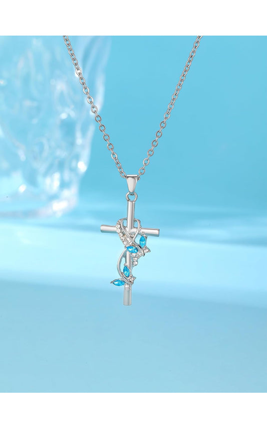 Blessed Cross Sterling Silver Necklace