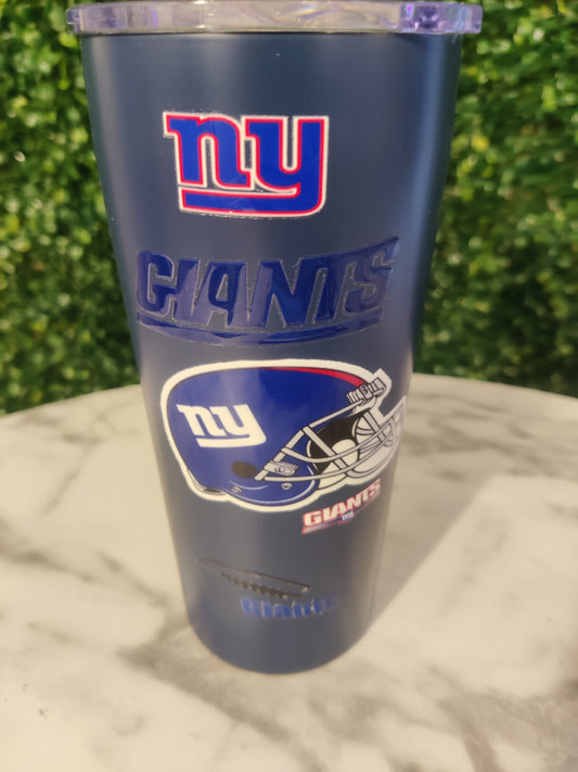 NY Giants 20 oz Double Wall Stainless Steel Tumbler