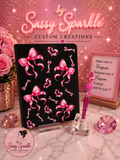 Pink Bow journal and pen set